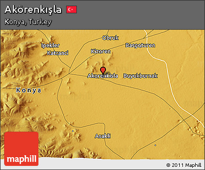 Physical 3D Map of Akörenkışla