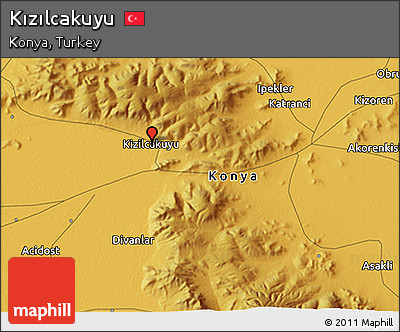 Physical 3D Map of Kızılcakuyu