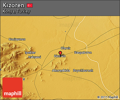 Physical 3D Map of Kızören