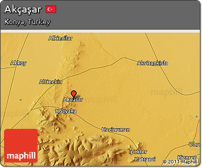 Physical 3D Map of Akçaşar