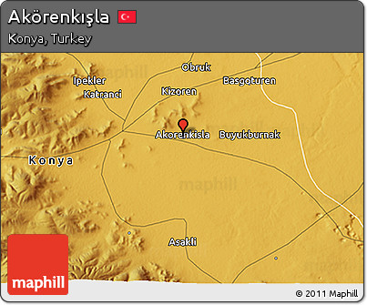 Physical 3D Map of Akörenkışla