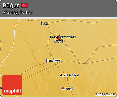 Physical 3D Map of Büğet