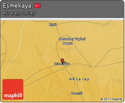 Physical 3D Map of Eşmekaya