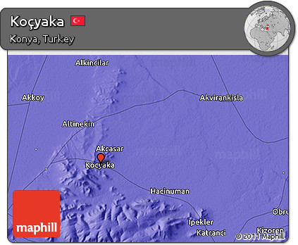Political 3D Map of Koçyaka
