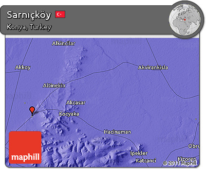 Political 3D Map of Sarnıçköy