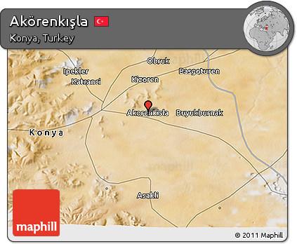 Satellite 3D Map of Akörenkışla