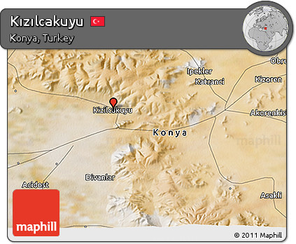 Satellite 3D Map of Kızılcakuyu