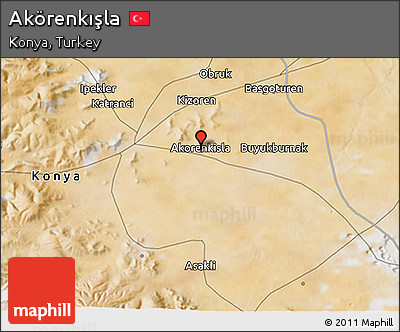 Satellite 3D Map of Akörenkışla