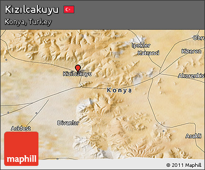 Satellite 3D Map of Kızılcakuyu