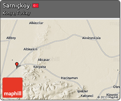 Shaded Relief 3D Map of Sarnıçköy