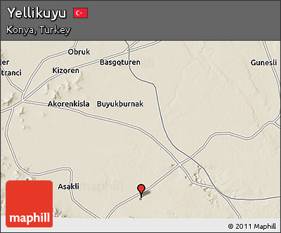 Shaded Relief 3D Map of Yellikuyu