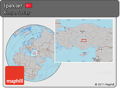 Gray Location Map of İpekler