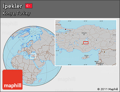Gray Location Map of İpekler