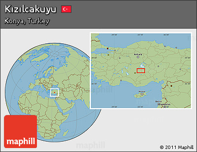 Savanna Style Location Map of Kızılcakuyu