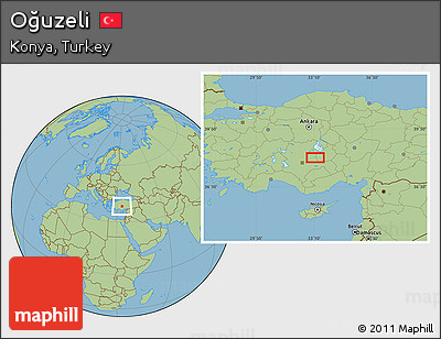 Savanna Style Location Map of Oğuzeli