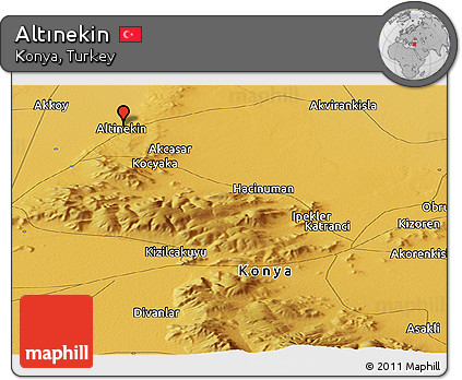 Physical Panoramic Map of Altınekin