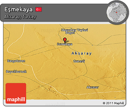 Physical Panoramic Map of Eşmekaya
