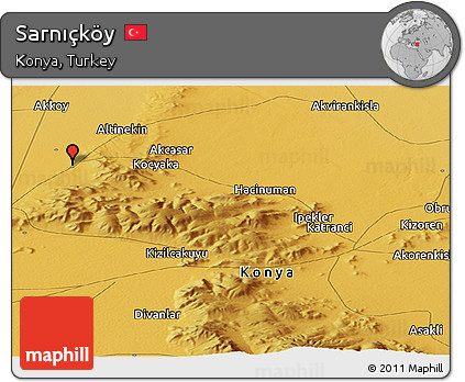 Physical Panoramic Map of Sarnıçköy