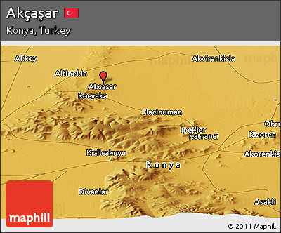 Physical Panoramic Map of Akçaşar