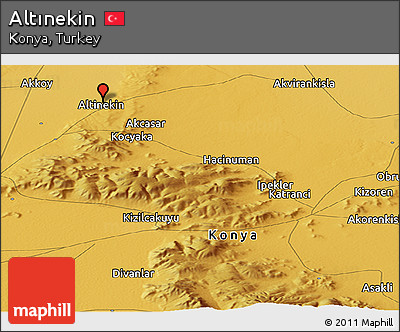 Physical Panoramic Map of Altınekin
