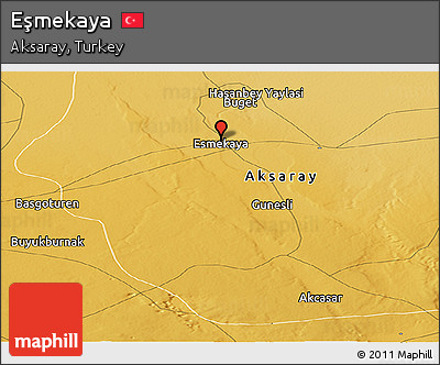 Physical Panoramic Map of Eşmekaya