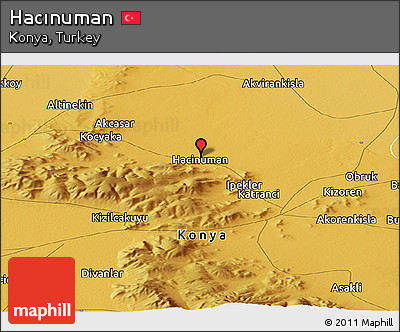 Physical Panoramic Map of Hacınuman
