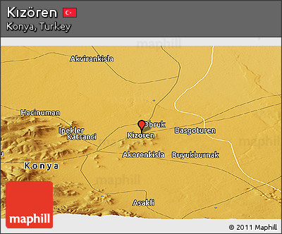 Physical Panoramic Map of Kızören
