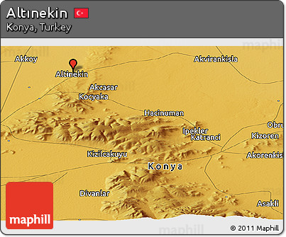 Physical Panoramic Map of Altınekin