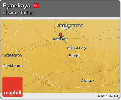 Physical Panoramic Map of Eşmekaya