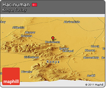 Physical Panoramic Map of Hacınuman
