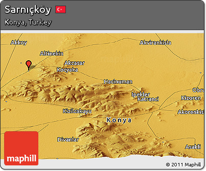 Physical Panoramic Map of Sarnıçköy