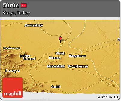 Physical Panoramic Map of Sürüç