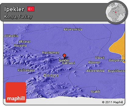 Political Panoramic Map of İpekler