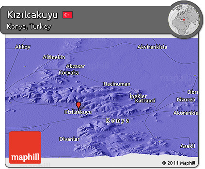 Political Panoramic Map of Kızılcakuyu