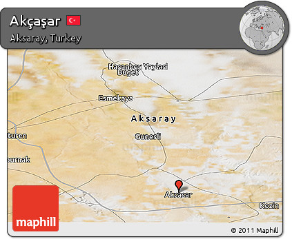 Satellite Panoramic Map of Akçaşar