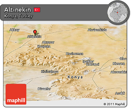 Satellite Panoramic Map of Altınekin