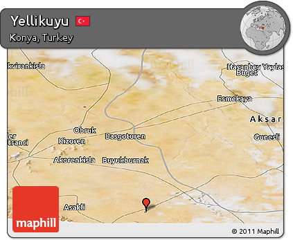 Satellite Panoramic Map of Yellikuyu