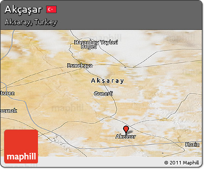 Satellite Panoramic Map of Akçaşar