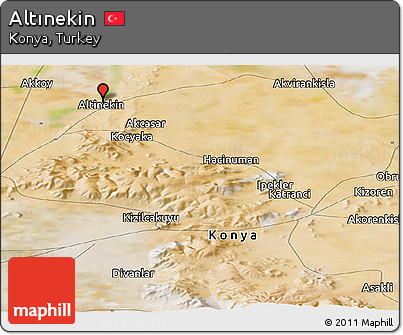 Satellite Panoramic Map of Altınekin