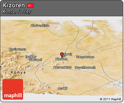 Satellite Panoramic Map of Kızören