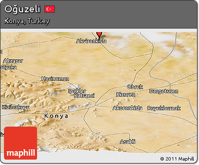 Satellite Panoramic Map of Oğuzeli