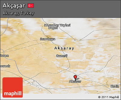 Satellite Panoramic Map of Akçaşar