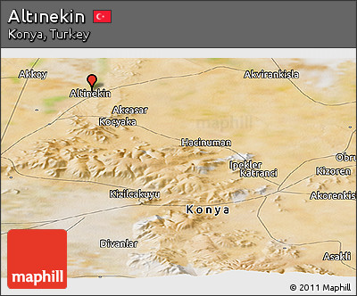 Satellite Panoramic Map of Altınekin