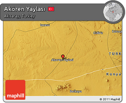 Physical 3D Map of Akören Yaylası