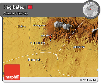 Physical 3D Map of Keçikalesi