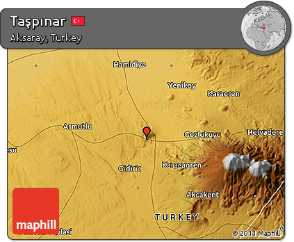 Physical 3D Map of Taşpınar