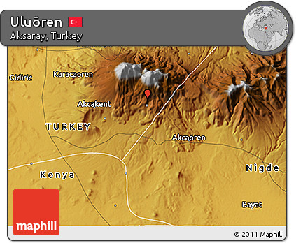 Physical 3D Map of Uluören