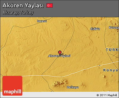Physical 3D Map of Akören Yaylası