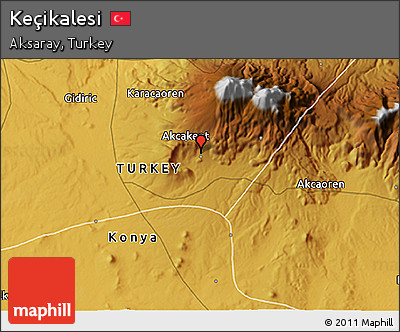 Physical 3D Map of Keçikalesi