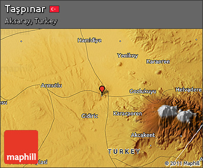 Physical 3D Map of Taşpınar